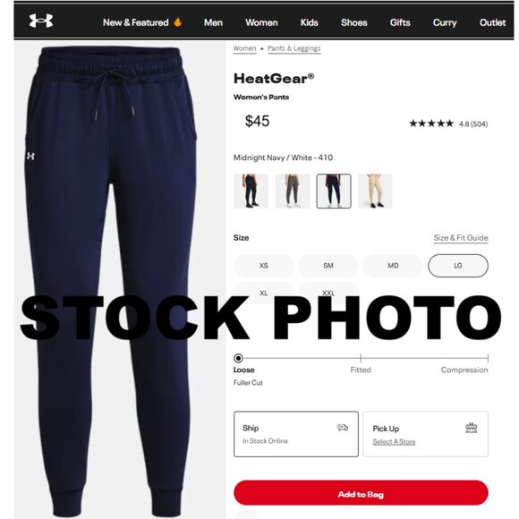 NEW! Under Armour | HeatGear Tapered Womens Pants (L) - Picture 5 of 5